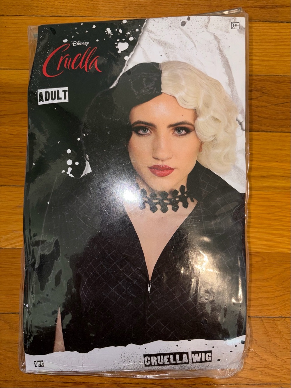 Disney Cruella Wig, Black & White Curly Hair, One Size, MPN 8406454